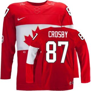 Olympic Hockey Team Canada #87 Sidney Crosby Authentic Rot Auswärts 2014